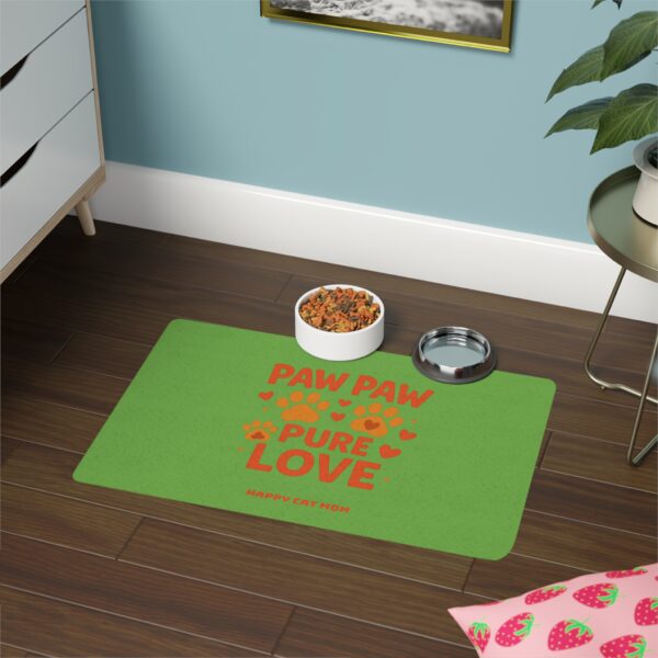 Funny Cat Food Mat - Humor for Cat Lovers, Pet Food Bowl Mat, Kitty Dining Mat, Unique Gift for Cat Parents, Decor for Pet Area - Image 4