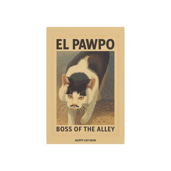 Vintage Cat Metal Art Sign - El Pawpo, Home Decor, Cat Lovers Gift, Wall Decoration, Animal Art - Image 5