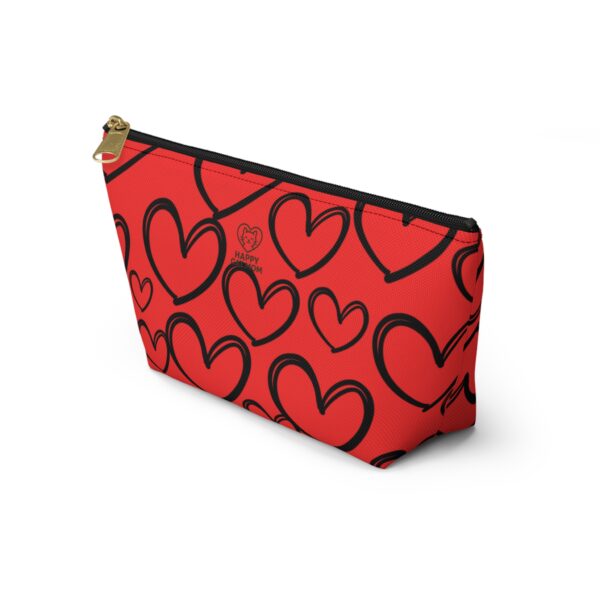 Handdrawn Heart Pattern Accessory Pouch - Image 7