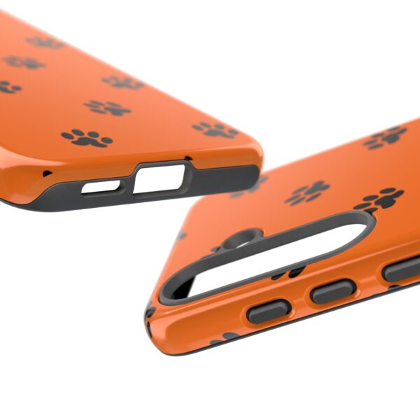 Orange Paw Print Phone Case | Tough Cases | Pet Lover Gift, Animal Print Cases, Unique Phone Cover, Fun Accessories, Birthday Gift - Image 211