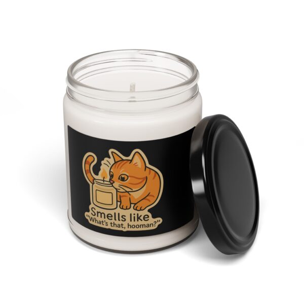 Smells like What's That Hooman Soy Candle — 9oz Scented Jar (Novelty Cat Design) - Image 3