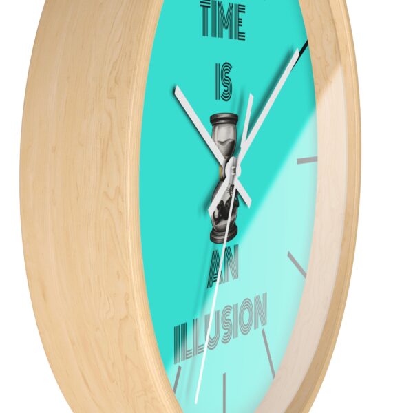 Funny Cat Wall Clock - Time is an Illusion , Cat Decor, Unique Gift for Cat Lovers, Home Office Wall Art, Quirky Kitty Clock - Image 17
