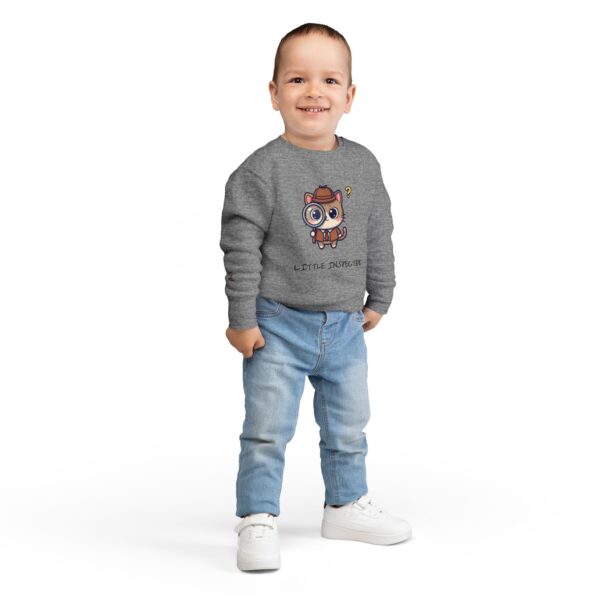 Little Inspector Cat Toddler Sweatshirt | Cute Detective Kitten - Image 12