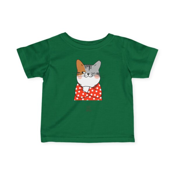 Calico Cat in Polka Dot Sweater Infant Tee | Cute Kitten Baby Shirt - Image 19