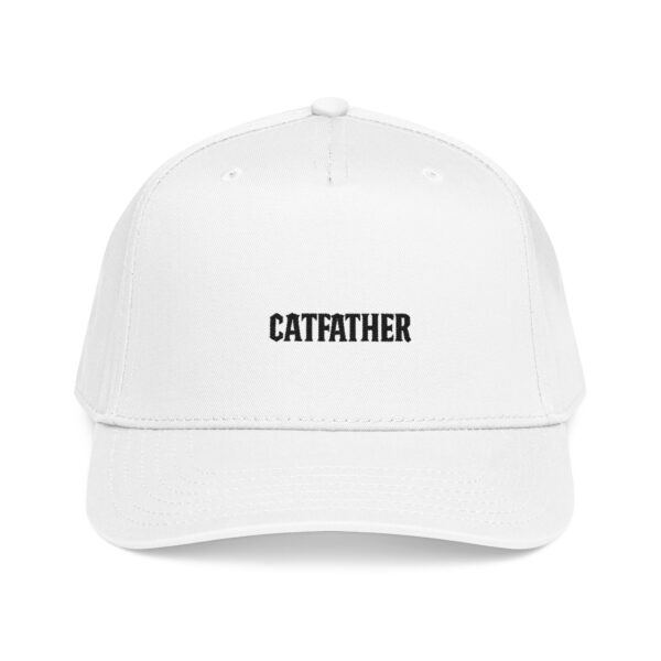 Catfather Mid Profile Baseball Cap | Embroidered Text, Pet Lover Hat - Image 3