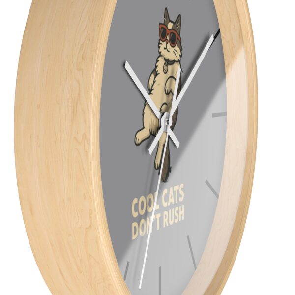 Funny Cat Wall Clock - Time is Running, Cat Decor, Unique Gift for Cat Lovers, Home Office Wall Art, Quirky Kitty Clock - Image 17