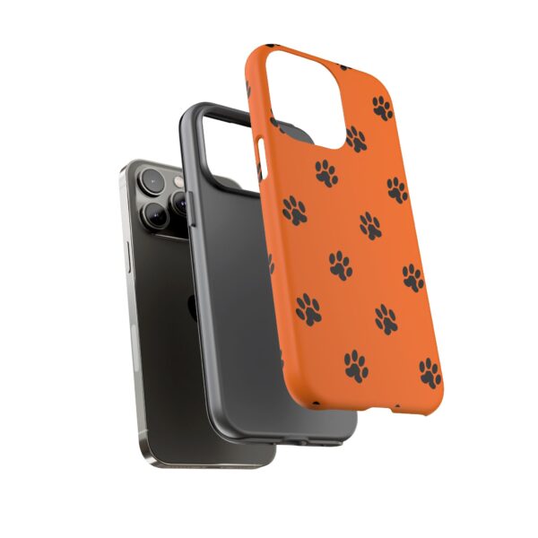 Orange Paw Print Phone Case | Tough Cases | Pet Lover Gift, Animal Print Cases, Unique Phone Cover, Fun Accessories, Birthday Gift - Image 103