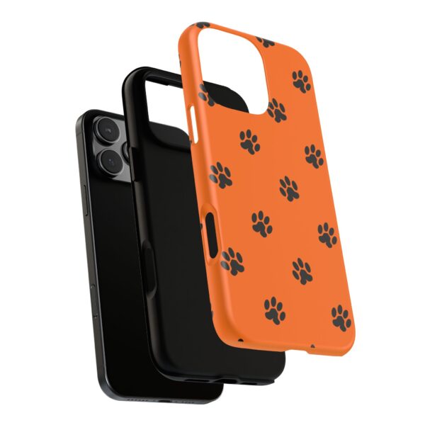 Orange Paw Print Phone Case | Tough Cases | Pet Lover Gift, Animal Print Cases, Unique Phone Cover, Fun Accessories, Birthday Gift - Image 207