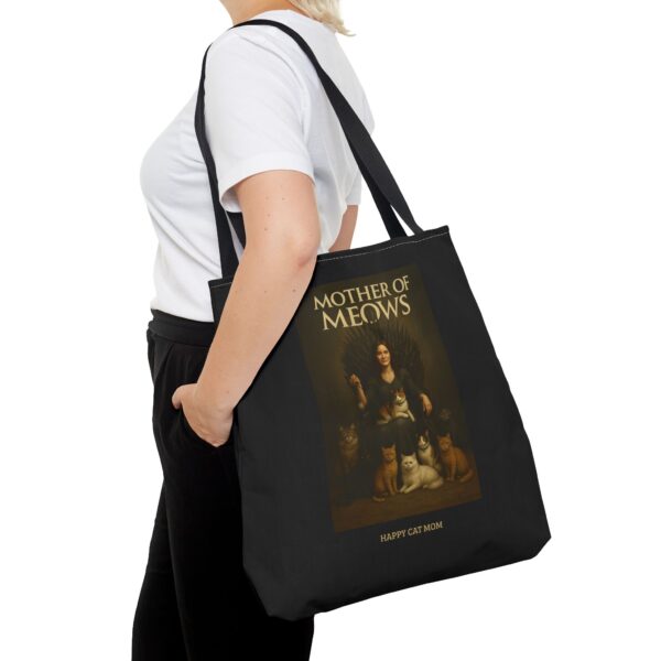 Mother of Meows Tote Bag, Cat Lovers Gift, Pet Mom Bag, Birthday Present, Animal Enthusiast, Fashionable Shopping Bag - Image 12