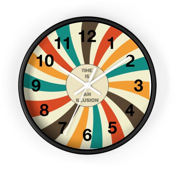 Funny Cat Wall Clock - Time is an Illusion, Cat Decor, Unique Gift for Cat Lovers, Home Office Wall Art, Quirky Kitty Clock - Image 4