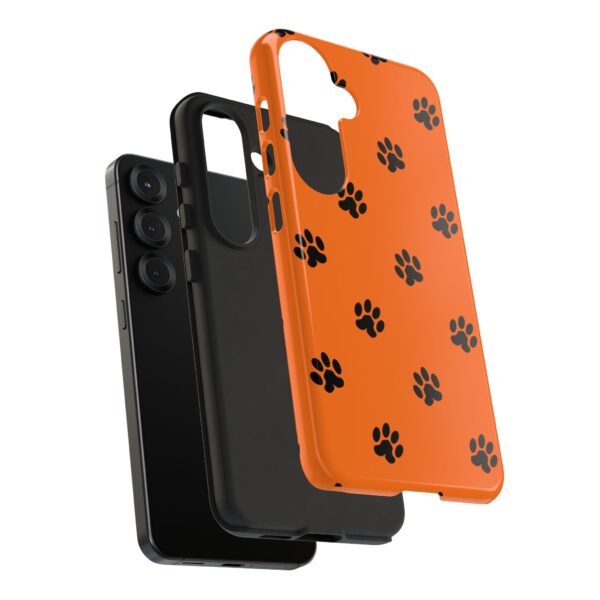 Orange Paw Print Phone Case | Tough Cases | Pet Lover Gift, Animal Print Cases, Unique Phone Cover, Fun Accessories, Birthday Gift - Image 212