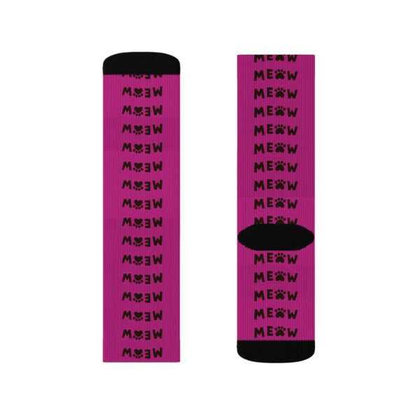 Playful Cat Lover's Sublimation Socks | Cute Meow Patterns | Cozy Gift for Pet Owners | Fun Sock Gift for Holidays, Birthdays - Image 11