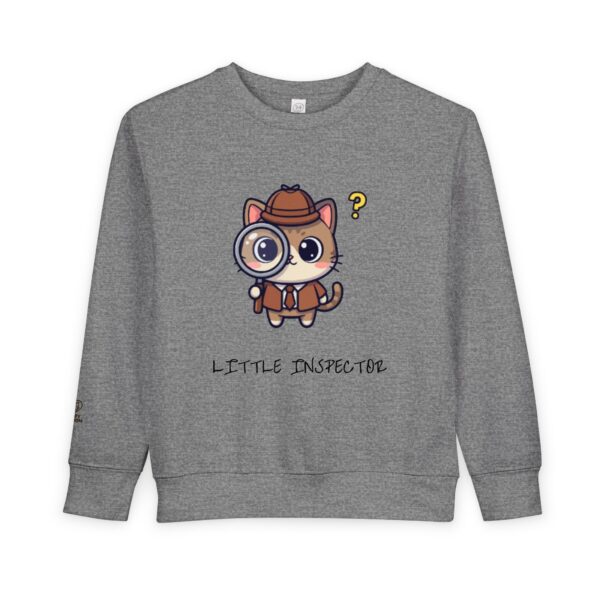 Little Inspector Cat Toddler Sweatshirt | Cute Detective Kitten - Image 9