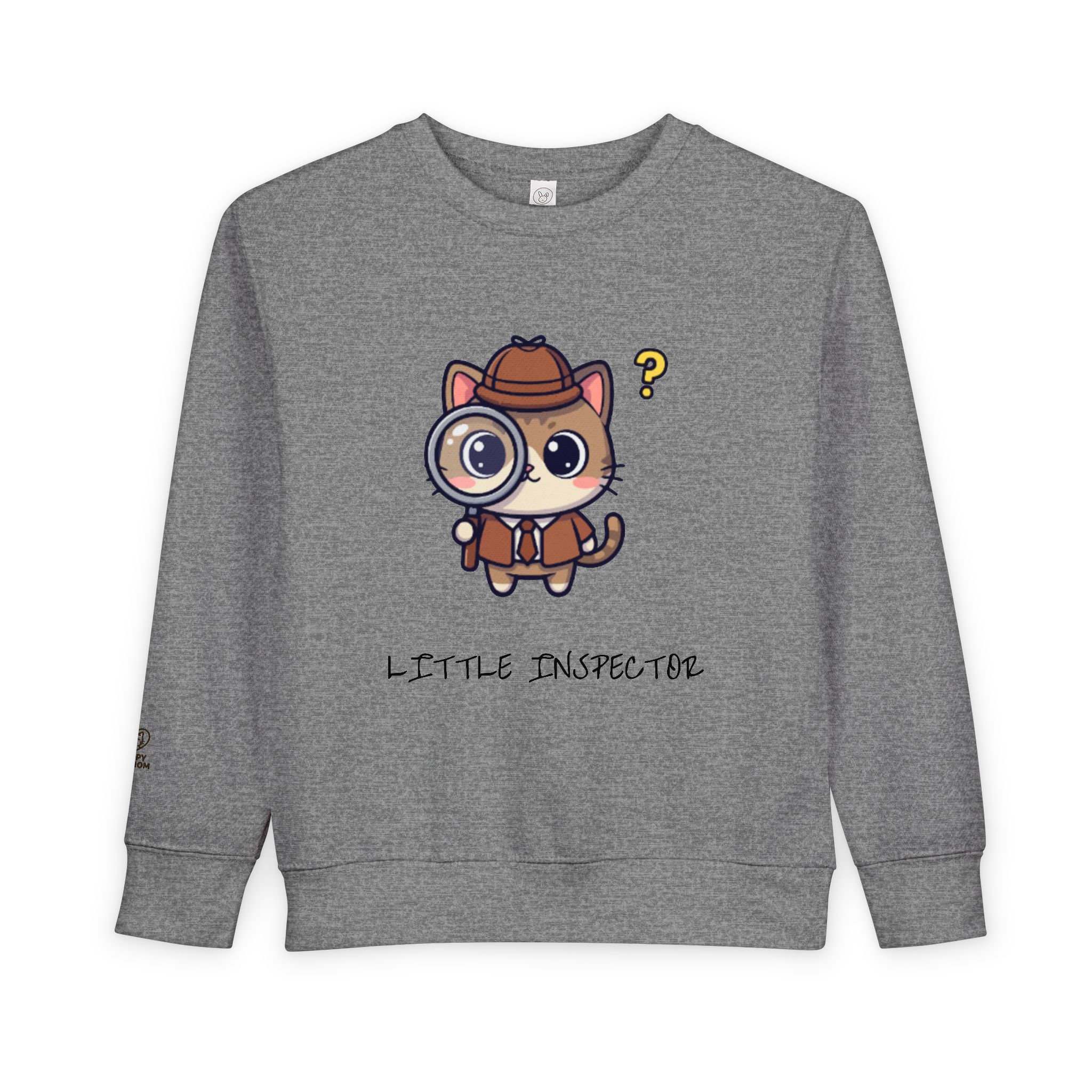 Little Inspector Cat Toddler Sweatshirt | Cute Detective Kitten - Image 9