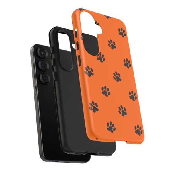 Orange Paw Print Phone Case | Tough Cases | Pet Lover Gift, Animal Print Cases, Unique Phone Cover, Fun Accessories, Birthday Gift - Image 216