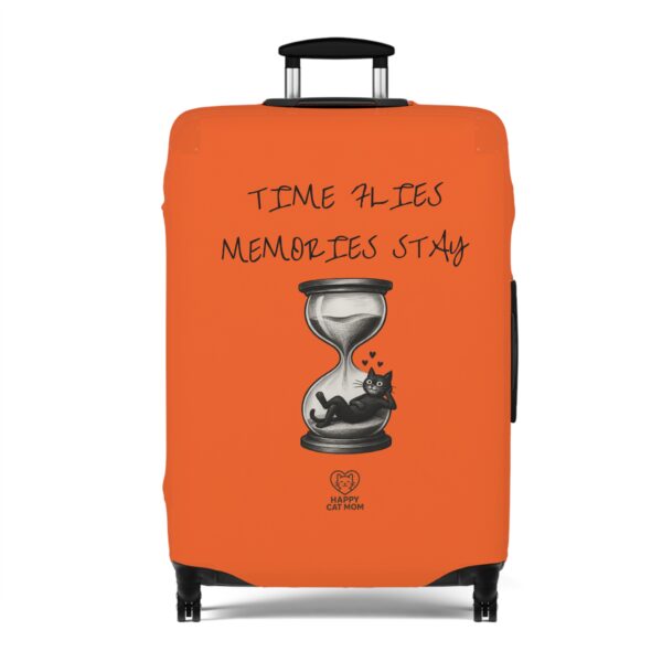 Time Flies Memories Stay Luggage Cover | Orange Hourglass Travel - Image 9