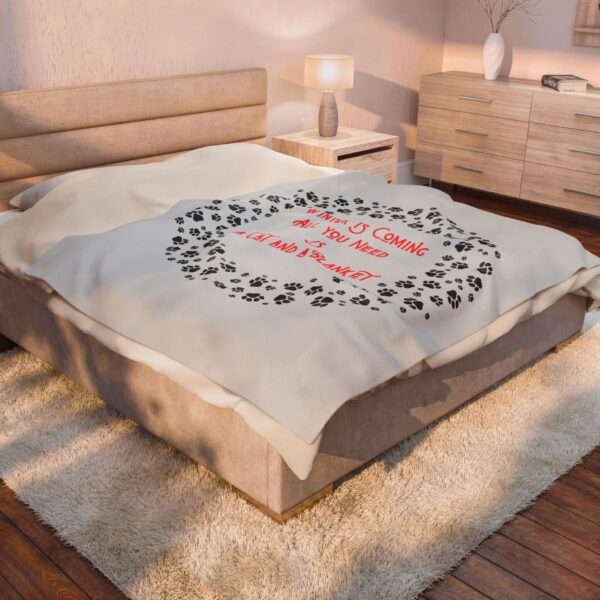 Cozy Cat-Themed Velveteen Plush Blanket | Winter Gift, Cat Lover Blanket, Soft Throw for Cuddling, Pet Lover Decor, Home Comfort Accessory - Image 8
