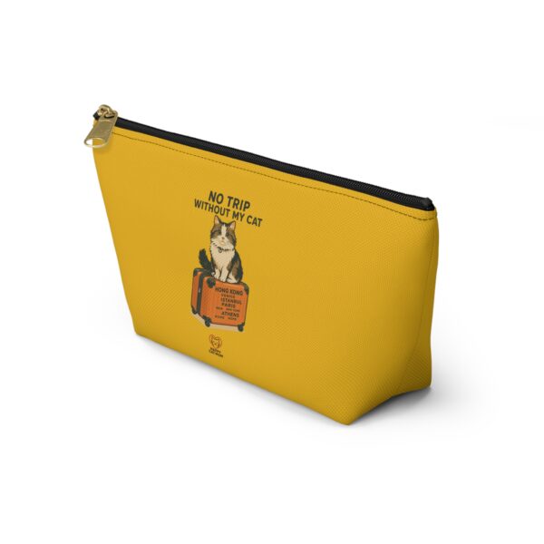 No Trip Without My Cat accessory pouch | Travel Cat Illustration - Image 7