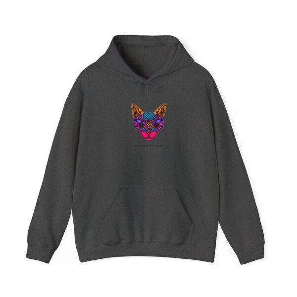 Colorful Sugar Skull Cat Hoodie | Vibrant Day of the Dead Feline Design - Image 29