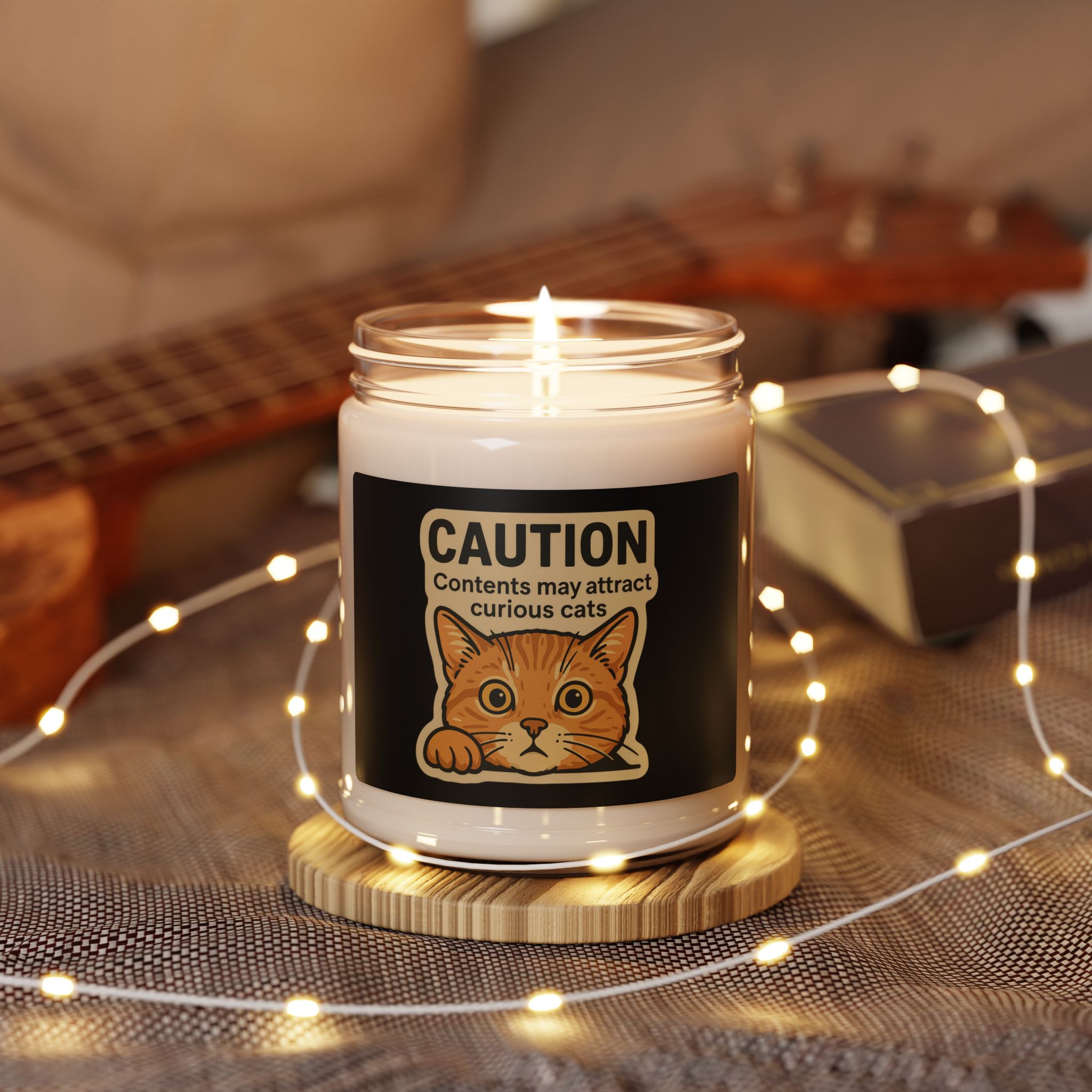 Caution: Contents May Attract Curious Cats — 9oz Scented Soy Candle