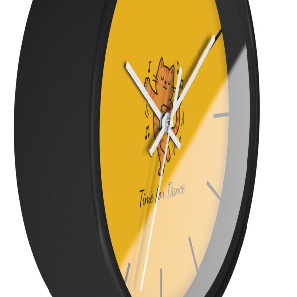 Funny Cat Wall Clock - Time for Dance, Cat Decor, Unique Gift for Cat Lovers, Home Office Wall Art, Quirky Kitty Clock - Image 5