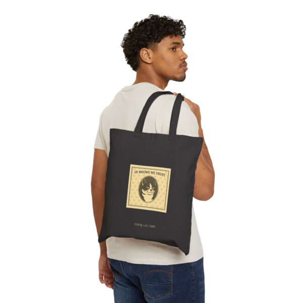 We believe in Meows tote bag | Canvas Tote, Cat Illustration, Pet Lover Accessory - Image 3