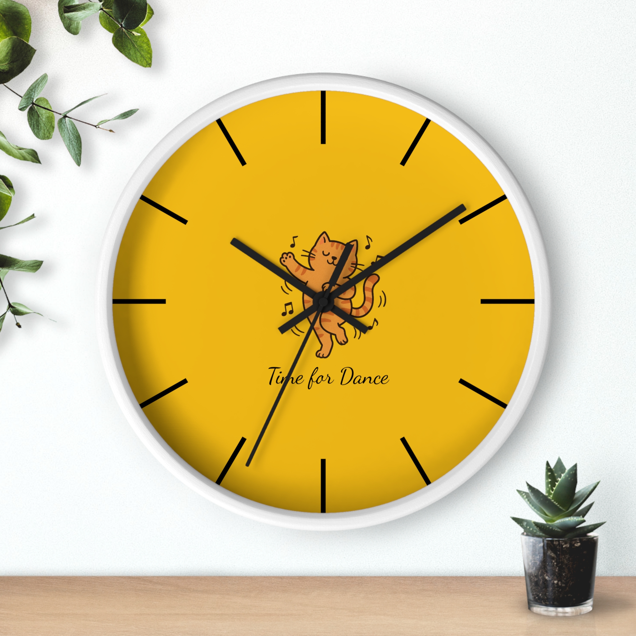 Funny Cat Wall Clock - Time for Dance, Cat Decor, Unique Gift for Cat Lovers, Home Office Wall Art, Quirky Kitty Clock - Image 9