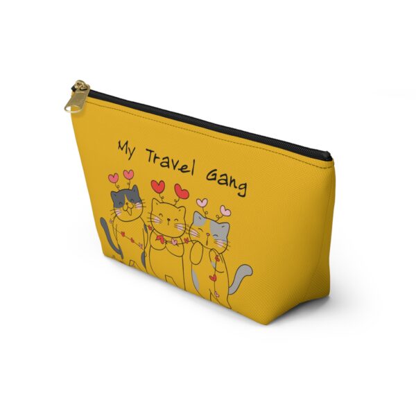 My Travel Gang cat trio Accessory Pouch | T‑bottom zipper bag - Image 7