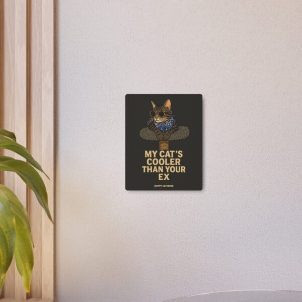 Metal Cat Art Sign, Funny Pet Decor, Cat Owners Gift, Unique Wall Art, Happy Cat Mom Sign, Playful Home Decoration - Image 8