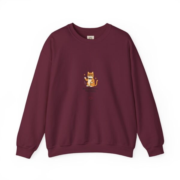Cozy Cat Crewneck Sweatshirt - Cute Gift for Cat Lovers, Casual Wear, Perfect for Fall, Birthdays, Relaxed Vibes, Home Comfort - Image 5