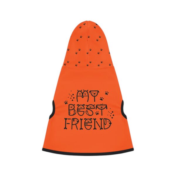 My Best Friend Pet Hoodie | Orange Paw Print Dog Hoodie - Image 2