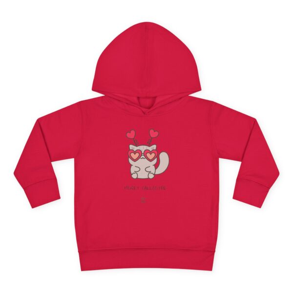 Heart Eyes Cat Toddler Hoodie | Cute Kitty Valentine Pullover - Image 25