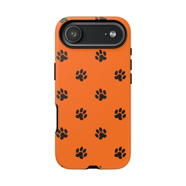 Orange Paw Print Phone Case | Tough Cases | Pet Lover Gift, Animal Print Cases, Unique Phone Cover, Fun Accessories, Birthday Gift - Image 236