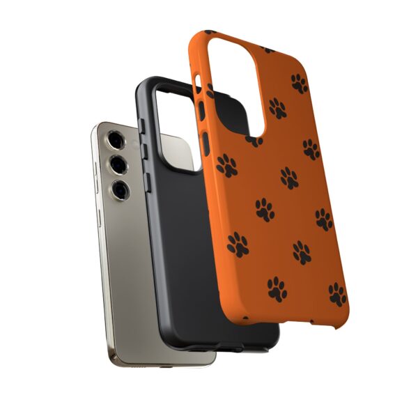 Orange Paw Print Phone Case | Tough Cases | Pet Lover Gift, Animal Print Cases, Unique Phone Cover, Fun Accessories, Birthday Gift - Image 107