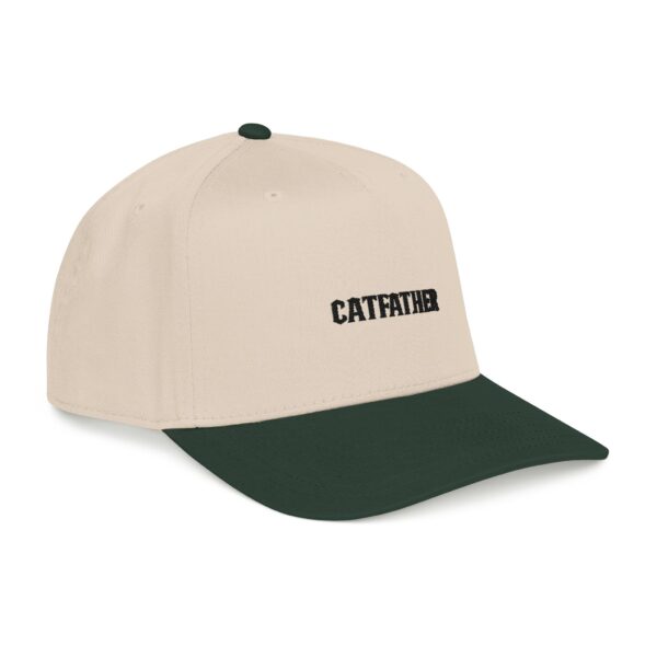 Catfather Mid Profile Baseball Cap | Embroidered Text, Pet Lover Hat - Image 2