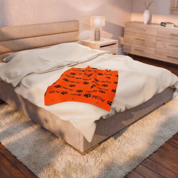 Cozy Cat-Themed Velveteen Plush Blanket | Perfect for Pet Lovers & Cozy Nights, Gifts for Cat Owners, Home Decor, Halloween - Image 4