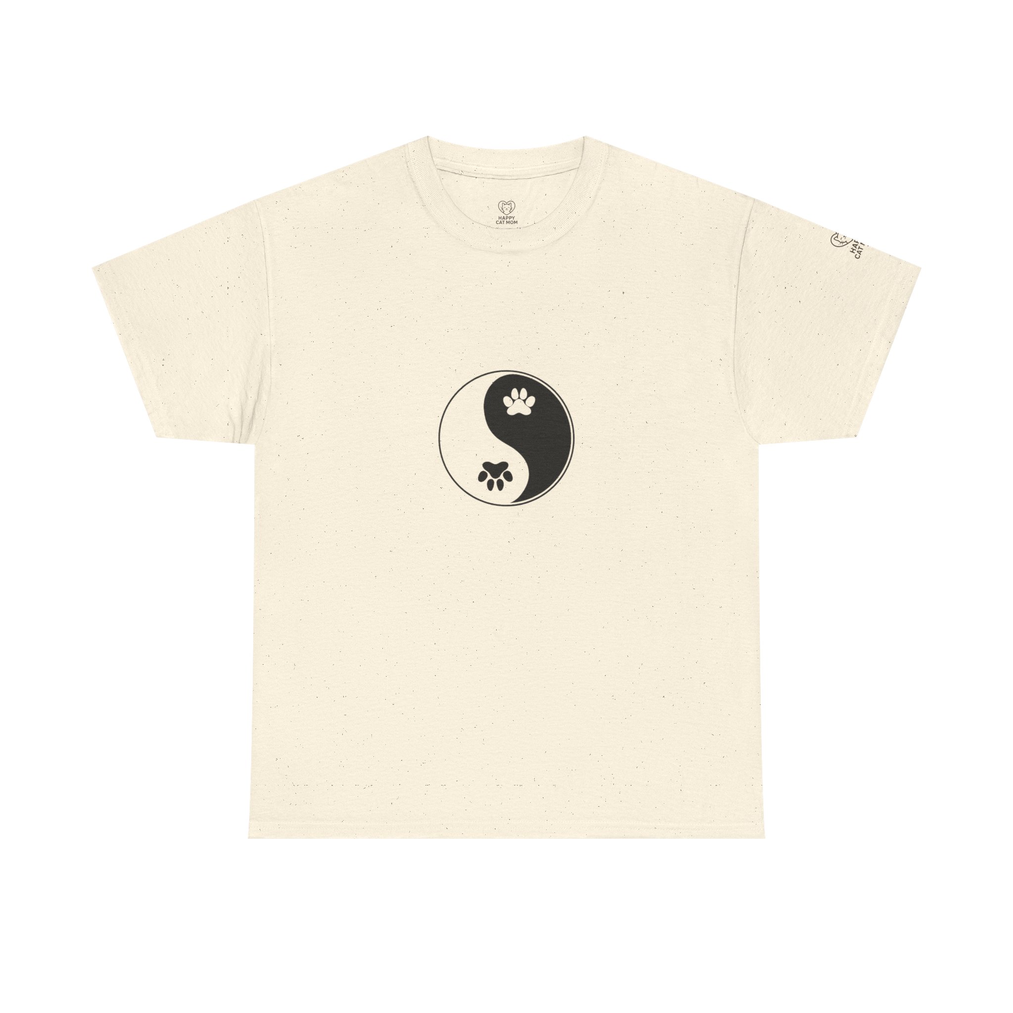 Yin Yang Unisex Heavy Cotton Tee, Pet Lovers Shirt, Spiritual Cotton Tee, Philosophy Gift, Everyday Casual Wear - Image 25