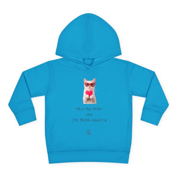 Cute Cat Holding Heart toddler hoodie | Valentine's Day Kids Pullover - Image 17
