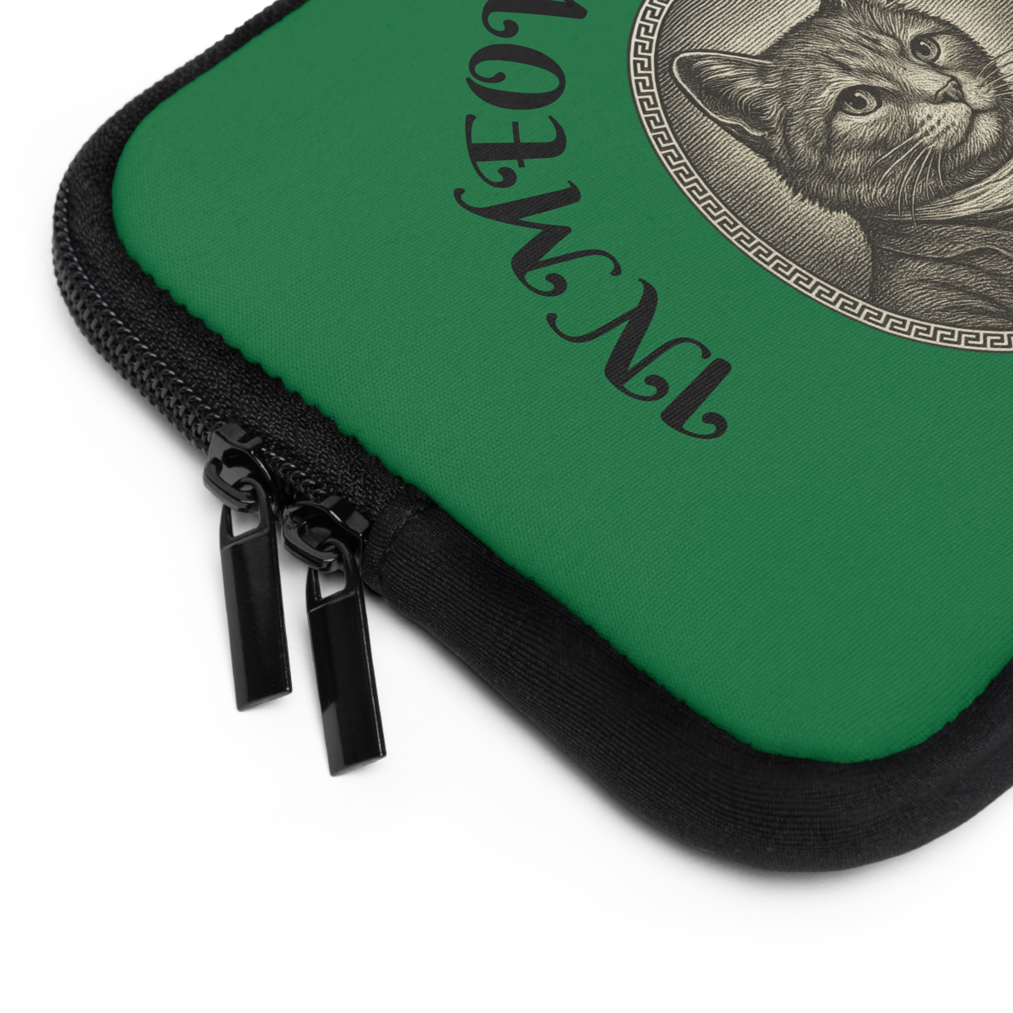 Laptop Sleeve- In Meows We Trust, Fun Tech Case, Stylish Computer Bag, Gift for Cat Lovers, Cute Accessory for Every Occasion, Laptop Protector - Image 3