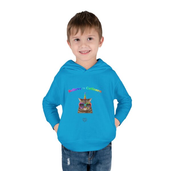 Believe in Caticorn Toddler Hoodie | Rainbow Cat Unicorn Pullover - Image 23