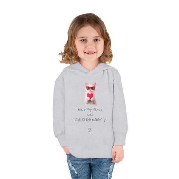 Cute Cat Holding Heart toddler hoodie | Valentine's Day Kids Pullover - Image 12