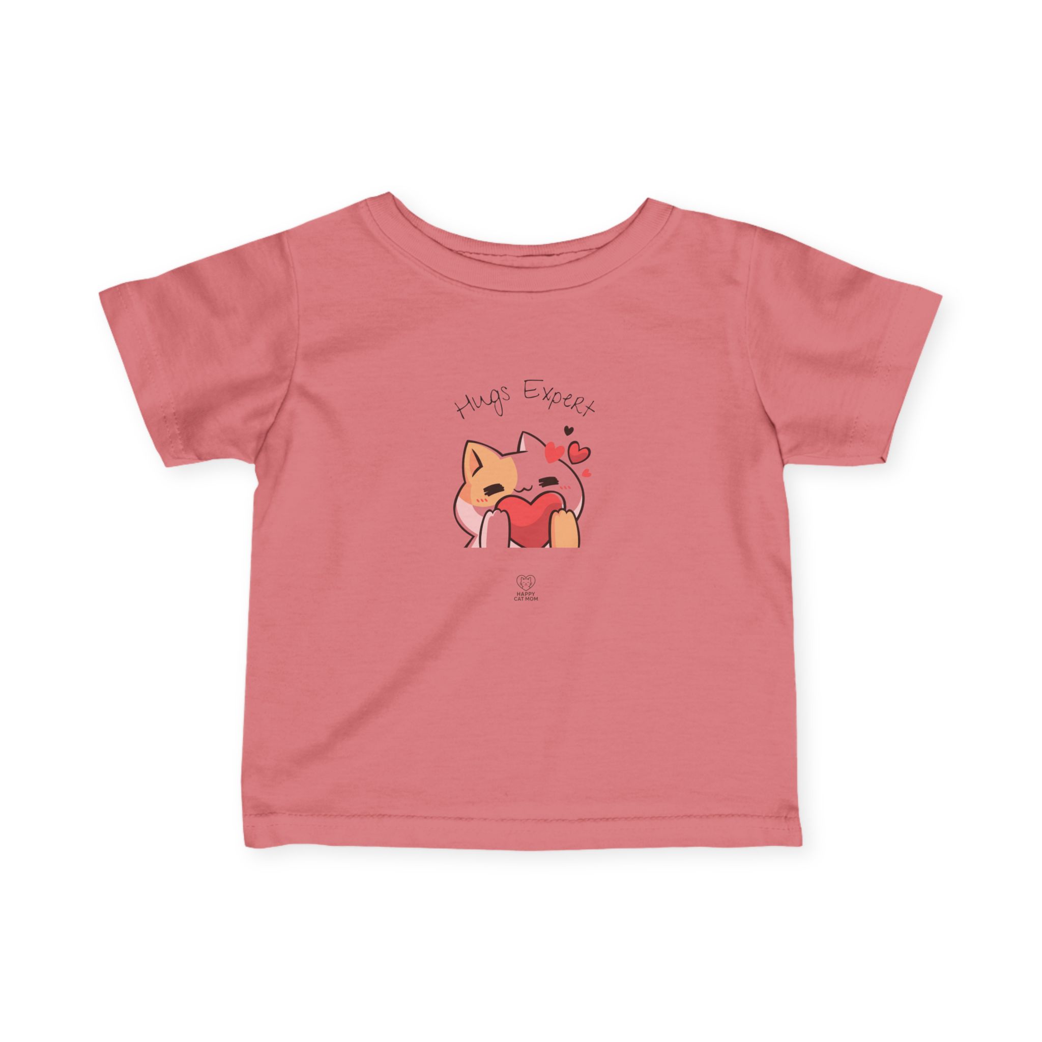 Cute Cat Hugging Heart Infant Tee | Kawaii Kitty Love Graphic - Image 25