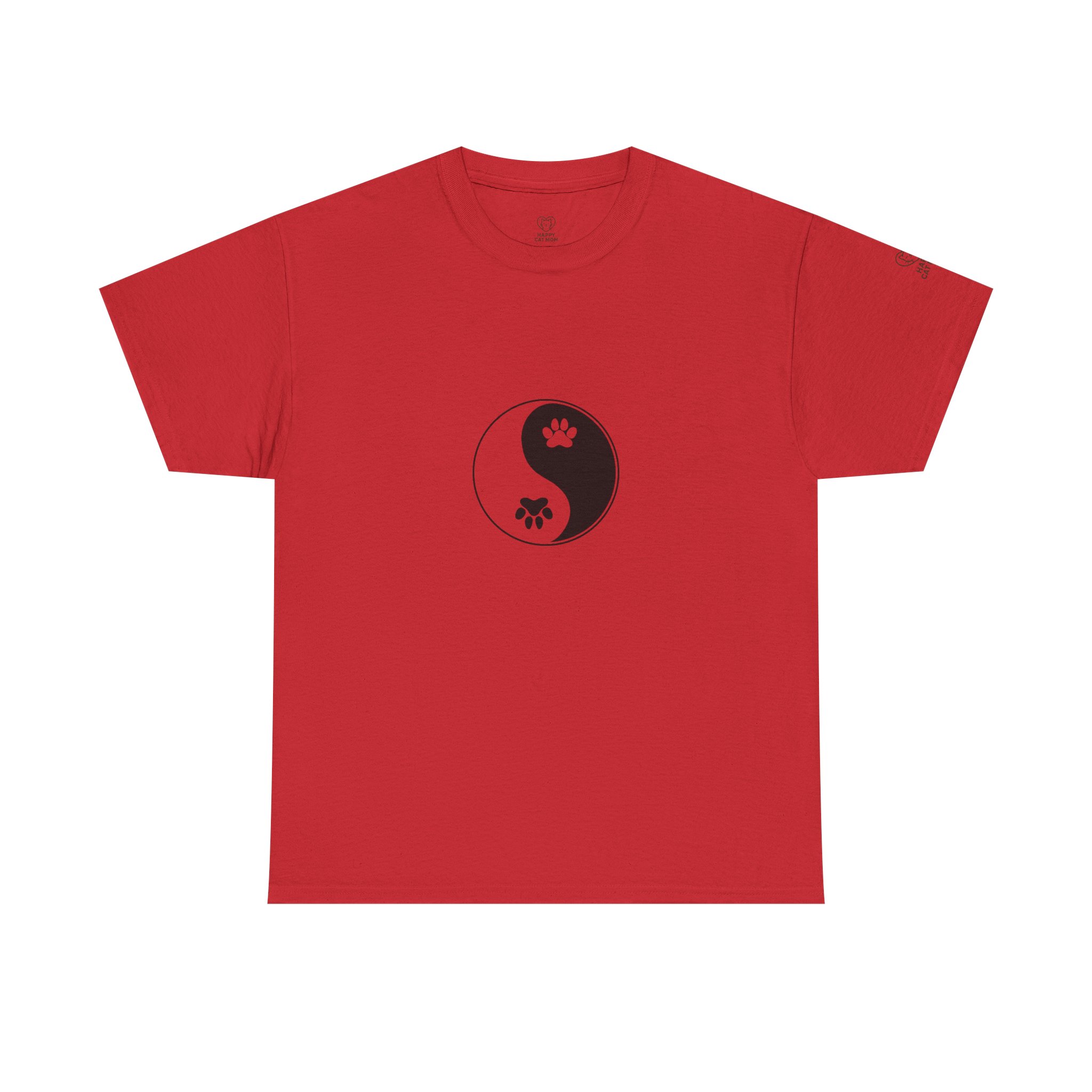 Yin Yang Unisex Heavy Cotton Tee, Pet Lovers Shirt, Spiritual Cotton Tee, Philosophy Gift, Everyday Casual Wear - Image 33