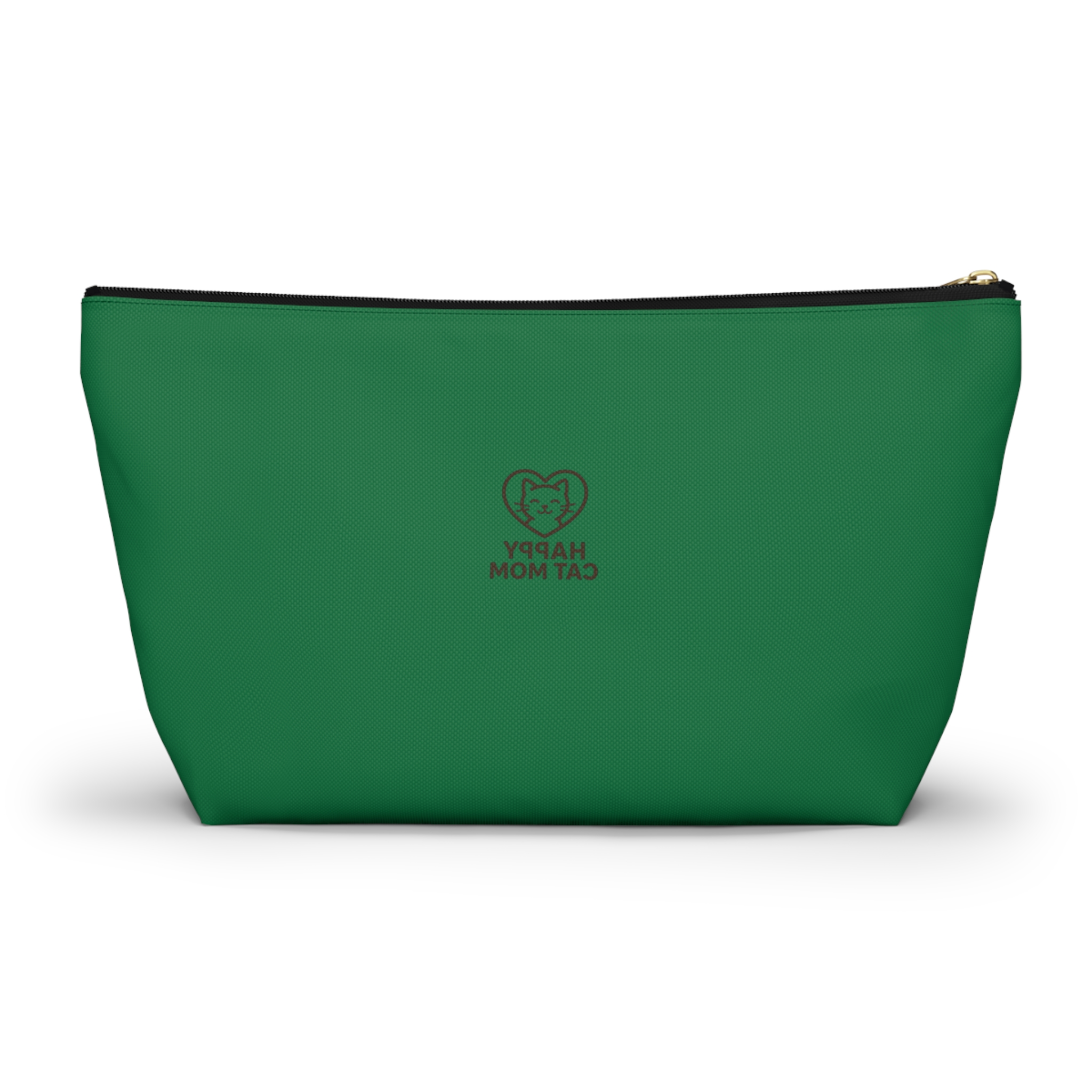 Cat Paw Hearts Accessory Pouch | Green T-Bottom Makeup Bag - Image 2