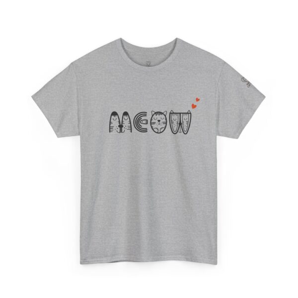 Meow Cat Lover Unisex Heavy Cotton Tee, Cute Pet T-Shirt, Animal Lover Gift, Casual Wear, Fun Tee for Cat Lovers - Image 15