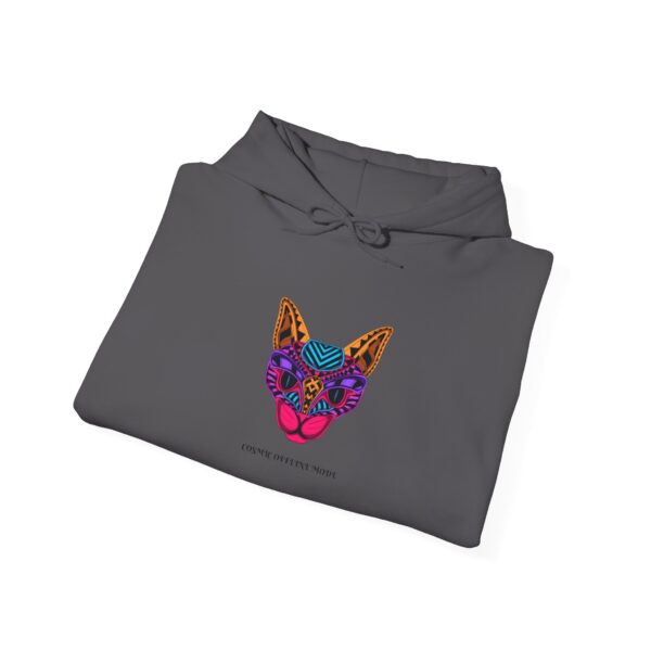 Colorful Sugar Skull Cat Hoodie | Vibrant Day of the Dead Feline Design - Image 36