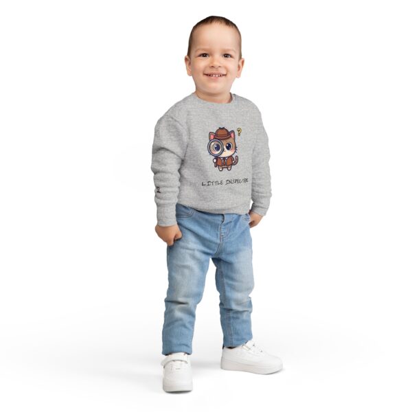 Little Inspector Cat Toddler Sweatshirt | Cute Detective Kitten - Image 8