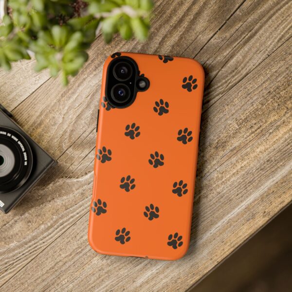 Orange Paw Print Phone Case | Tough Cases | Pet Lover Gift, Animal Print Cases, Unique Phone Cover, Fun Accessories, Birthday Gift - Image 192