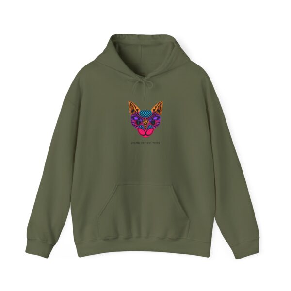 Colorful Sugar Skull Cat Hoodie | Vibrant Day of the Dead Feline Design - Image 21
