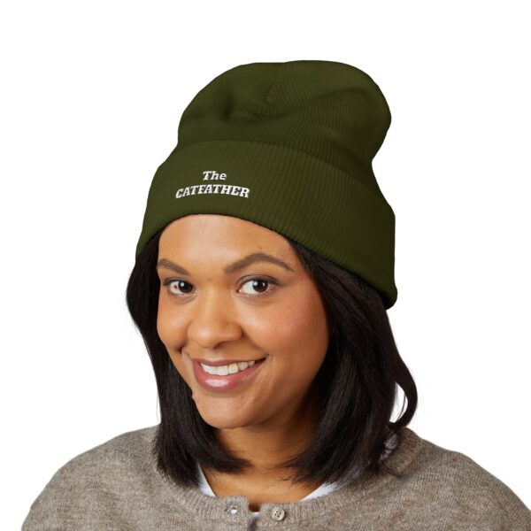 The CatFather embroidered beanie | Classic Cuffed Beanie - Image 7